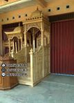 Mimbar Masjid Minimalis Ukuran Besar Klasik Jati