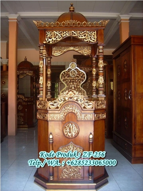 Mimbar Jati Minimalis Masjid Di Brebes