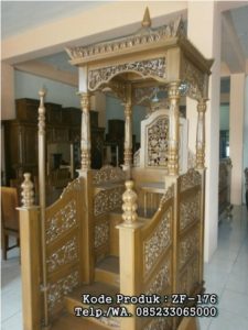 Bentuk Mimbar Jati Jepara Masjid Di Semarang