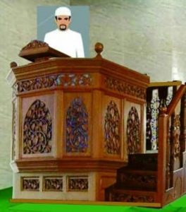 Mimbar Masjid Kecil Ukiran Mewah