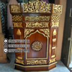 Podium Mimbar Ukiran Jepara Klasik Masjid Agung