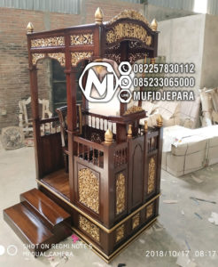 Mimbar Jati Kaligrafi Arabic Furniture Jepara