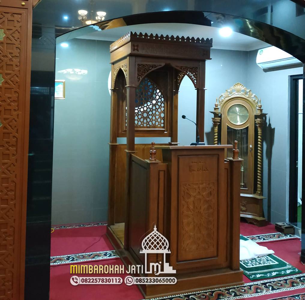 Mimbar Untuk Masjid Modern Minimalis Jati Jepara