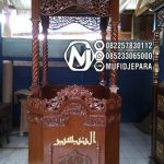 Harga Mimbar Jati Minimalis Pesanan DKM Masjid