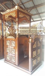 Mimbar Kayu Ukiran Pesanan DKM Masjid Agung Sumedang