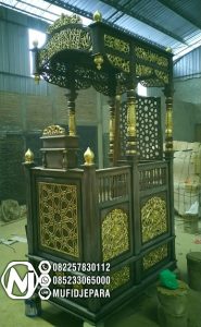 Mimbar Kubah Klasik Mewah Pesanan DKM Masjid Depok