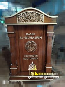 Podium Mimbar Minimalis Arabic Pesanan Masjid Agung Depok