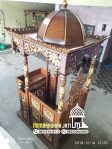 Mimbar Jati Atap Kubah Pesanan DKM Masjid Jember