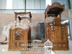 Mimbar Jati Ukiran Mewah Pesanan Masjid Agung Sukoharjo