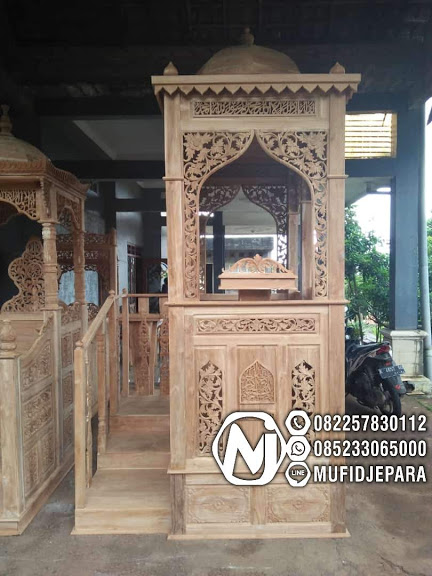Mimbar Jati Minimalis Masjid Di Pekalongan