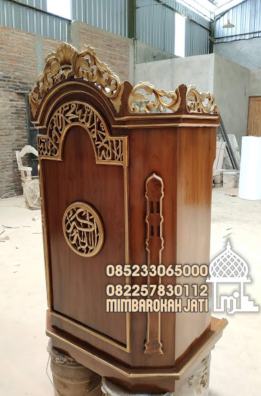 Mimbar Kayu Podium Minimalis Masjid Di Bandung