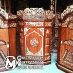 Podium Mimbar Khutbah Masjid Ukuran Kecil Klasik Kayu Jati