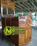 Mimbar Masjid Ukuran Kecil Klasik Kayu Jati